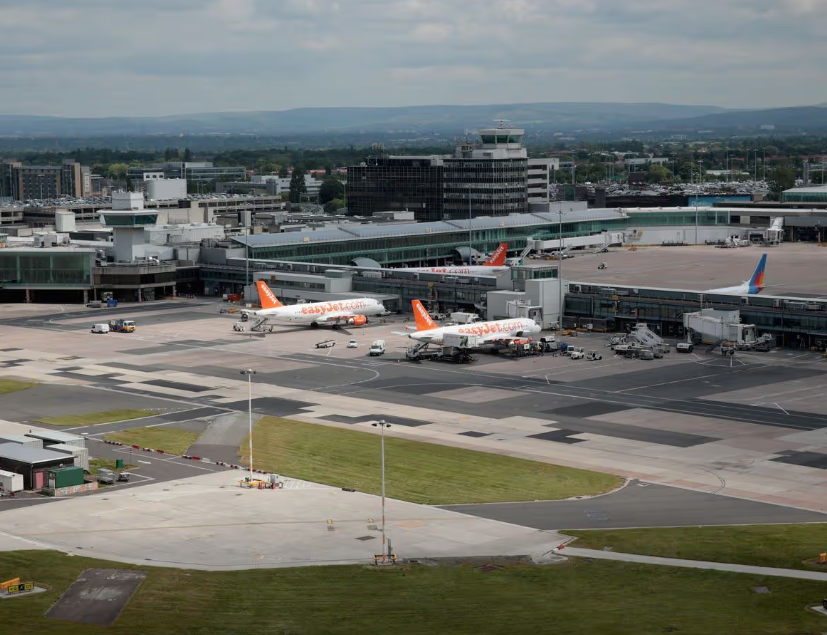 Manchester Airport aerial view